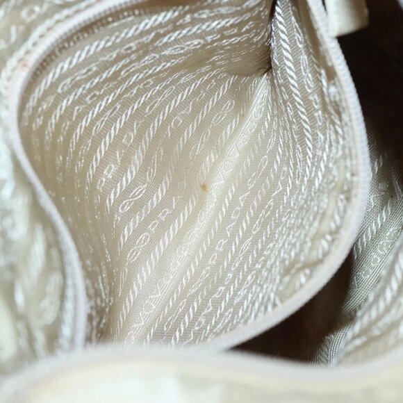 PRADA Hand Bag Nylon Beige Auth - Picture 13 of 16